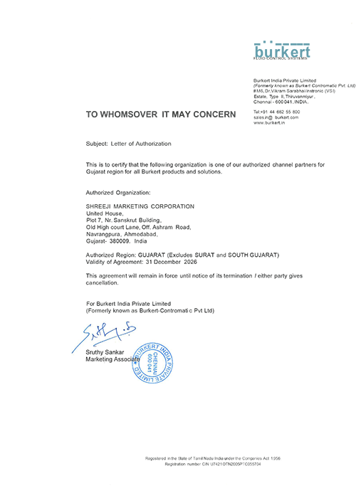 Burkert Certificate